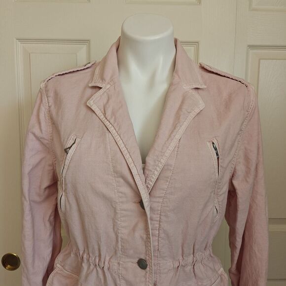 GAP pale pink tencel utility jacket sz S - Picture 5 of 12